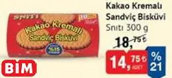 SNITI  KAKAO KREMALI SANDVİÇ BİSKÜVİ